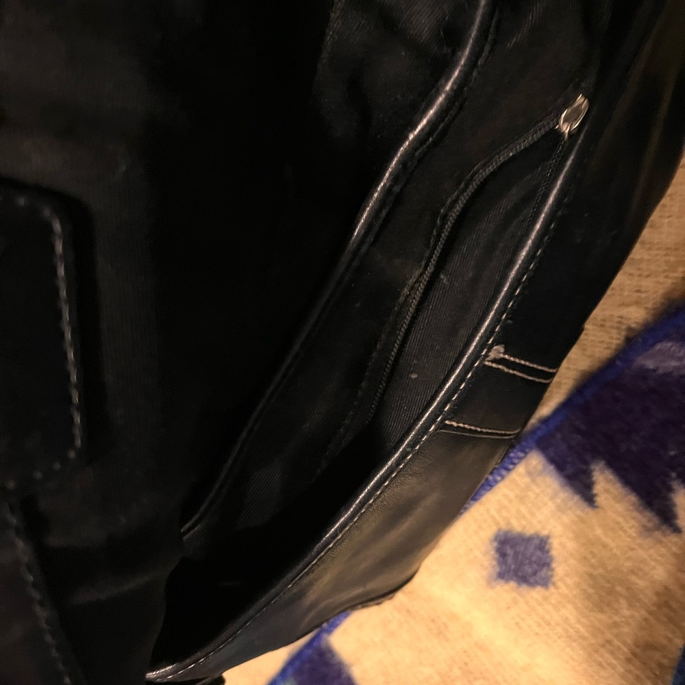 Black Men's Leather Briefcase Shoulder Bag